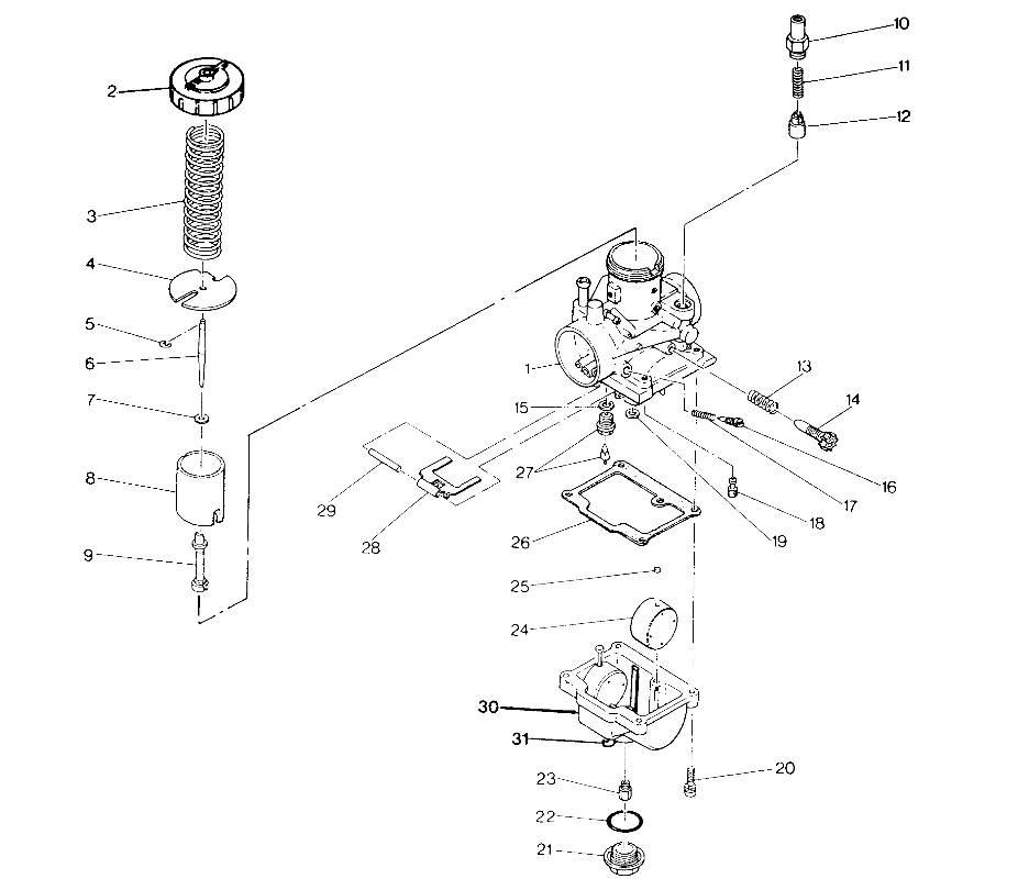 CARBURETOR ASSEMBLY 250 4x4 / W928127 (4922872287D002)