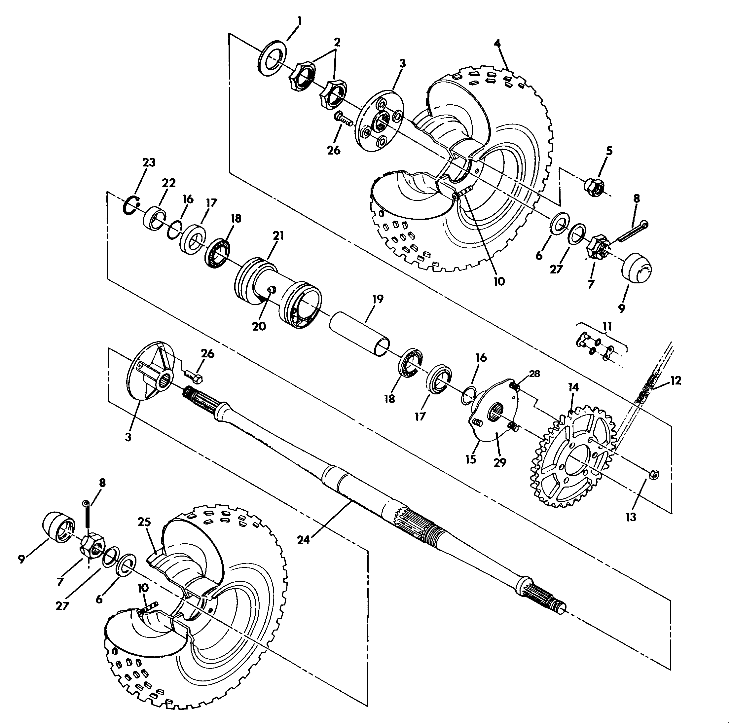 REAR WHEEL DRIVE ASSEMBLY 350 2X4 / W927539 (4922882288019A)