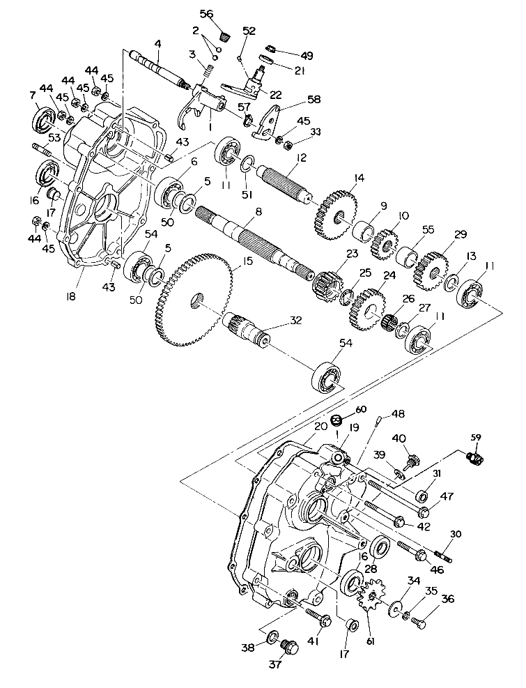 GEARCASE ASSEMBLY 350 2X4 / W927539 (4922882288025A)