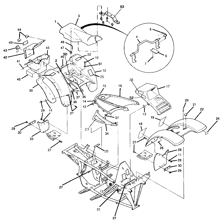 BODY ASSEMBLY Trail Boss / W928527 (4922892289001A)