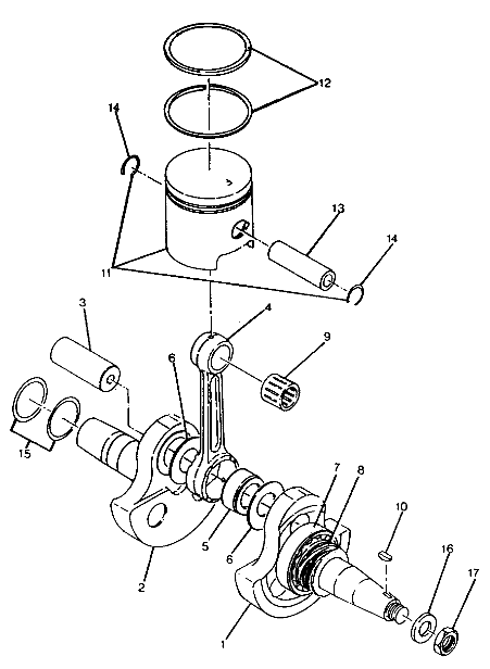 CRANKSHAFT and PISTON Trail Boss / W928527 (4922892289034A)