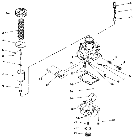 CARBURETOR ASSEMBLY Trail Boss / W928527 (4922892289036A)