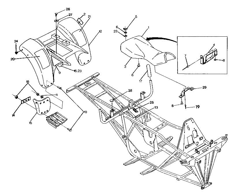 REAR CAB ASSEMBLY 250 4x6 / W928627 (4922902290002A)