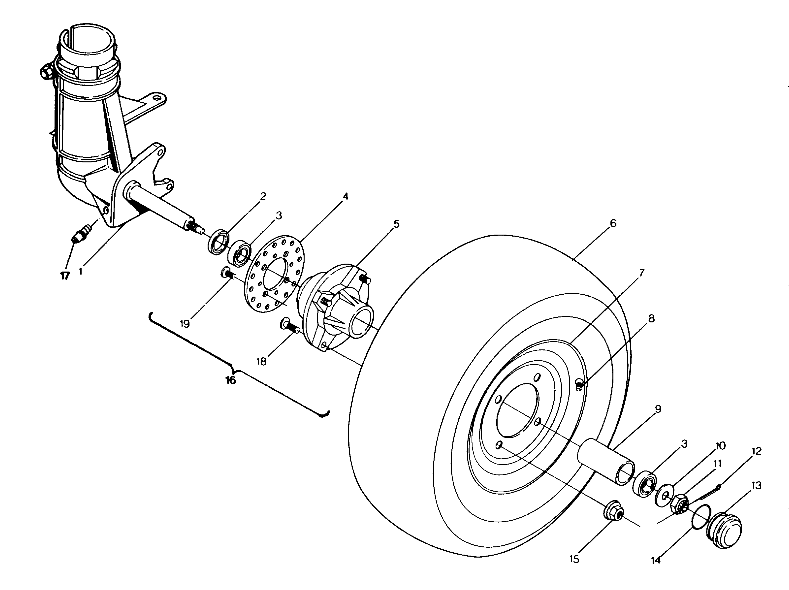 FRONT WHEEL ASSEMBLY 250 4x6 / W928627 (4922902290019A)