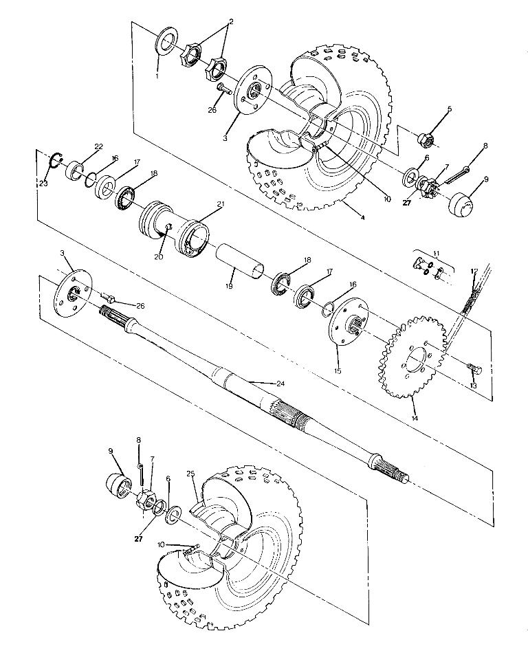 REAR WHEEL DRIVE ASSEMBLY 250 4x6 / W928627 (4922902290023A)