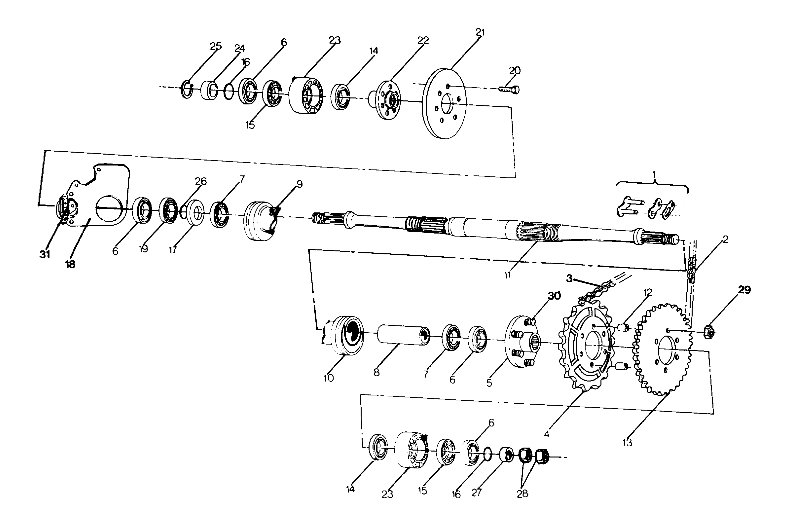 MIDDLE DRIVE ASSEMBLY 250 4x6 / W928627 (4922902290027A)