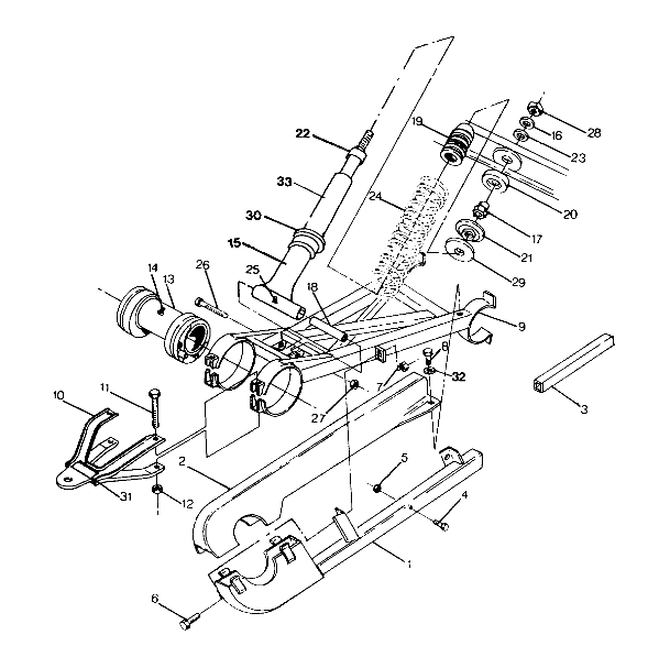 SWING ARM WELDMENT (REAR) 250 4x6 / W928627 (4922902290031A)