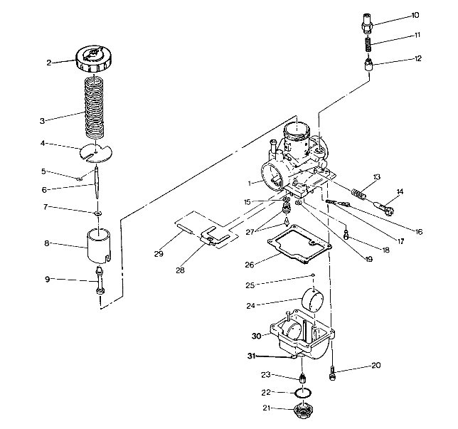 CARBURETOR ASSEMBLY 250 4x6 / W928627 (4922902290042A)