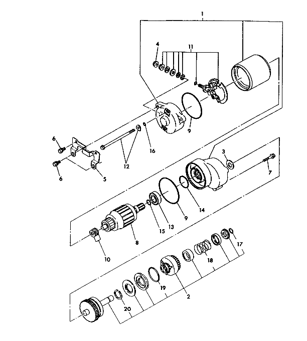 STARTING MOTOR ASSEMBLY 250 4x6 / W928627 (4922902290043A)