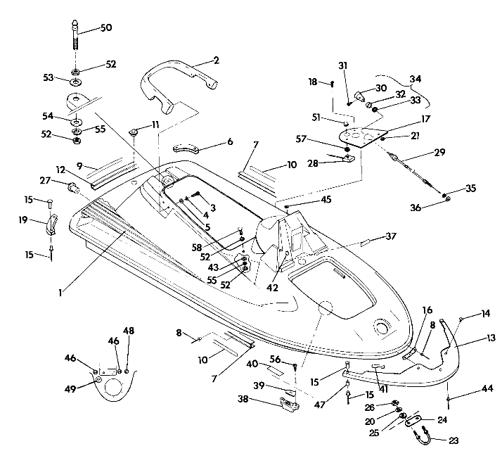 HULL and BODY ASSEMBLY SL 650/B924058 (49229222920001)