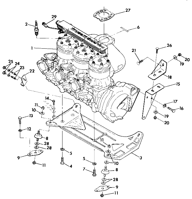 ENGINE MOUNTING SL 650/B924058 (4922922292011A)