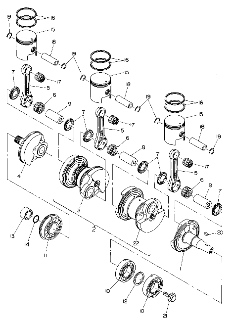 CRANKSHAFT and PISTON SL 650/B924058 (4922922292025A)