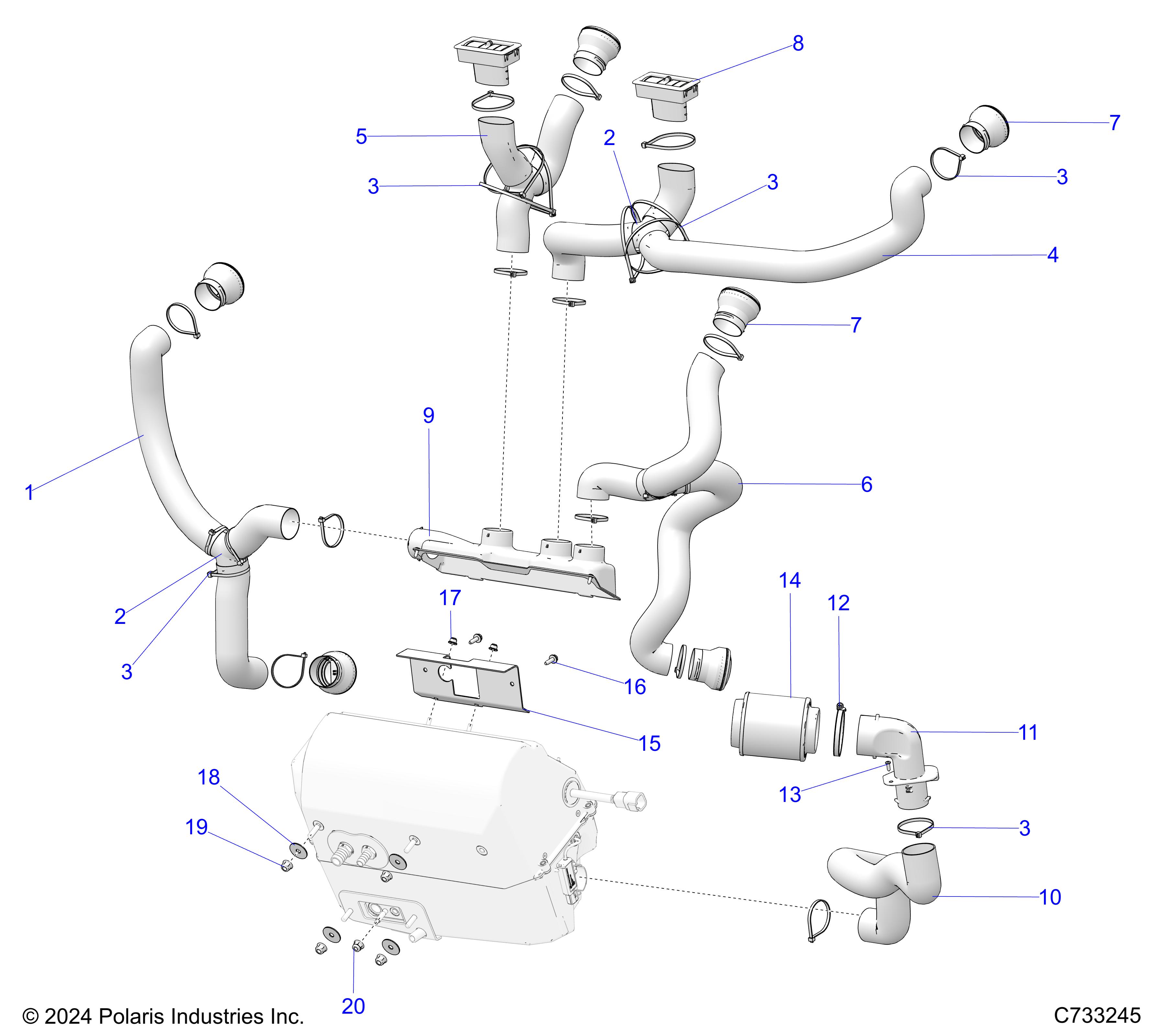 BODY, HVAC DUCTING - R25RRU99A9/AL/AP/AS/B9/BL/BP/BS (C733245)