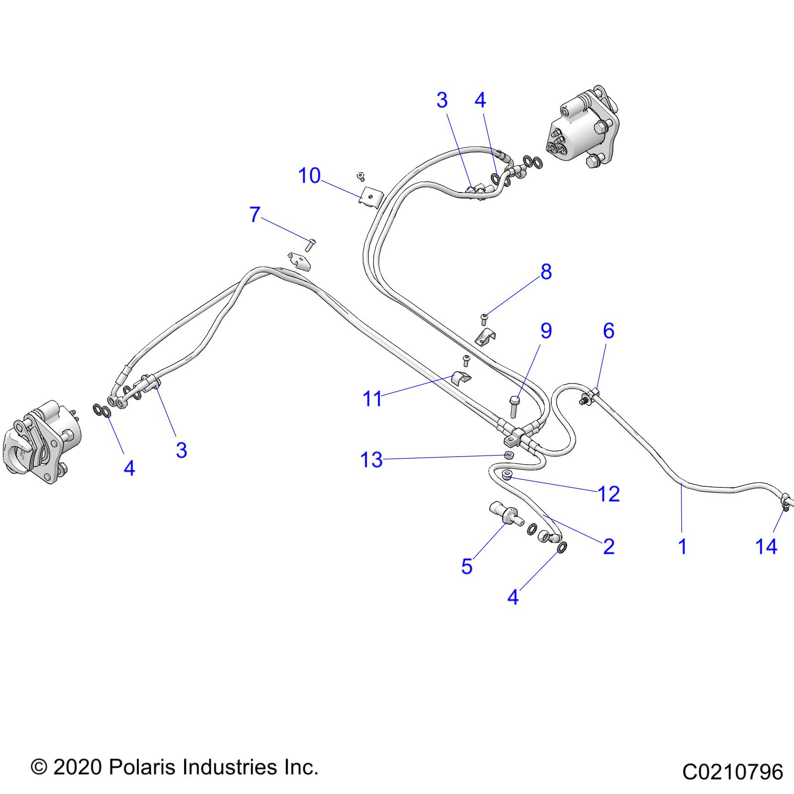 BRAKES, BRAKE LINES, REAR - A21SWE57A1/3A1 (C0210796)