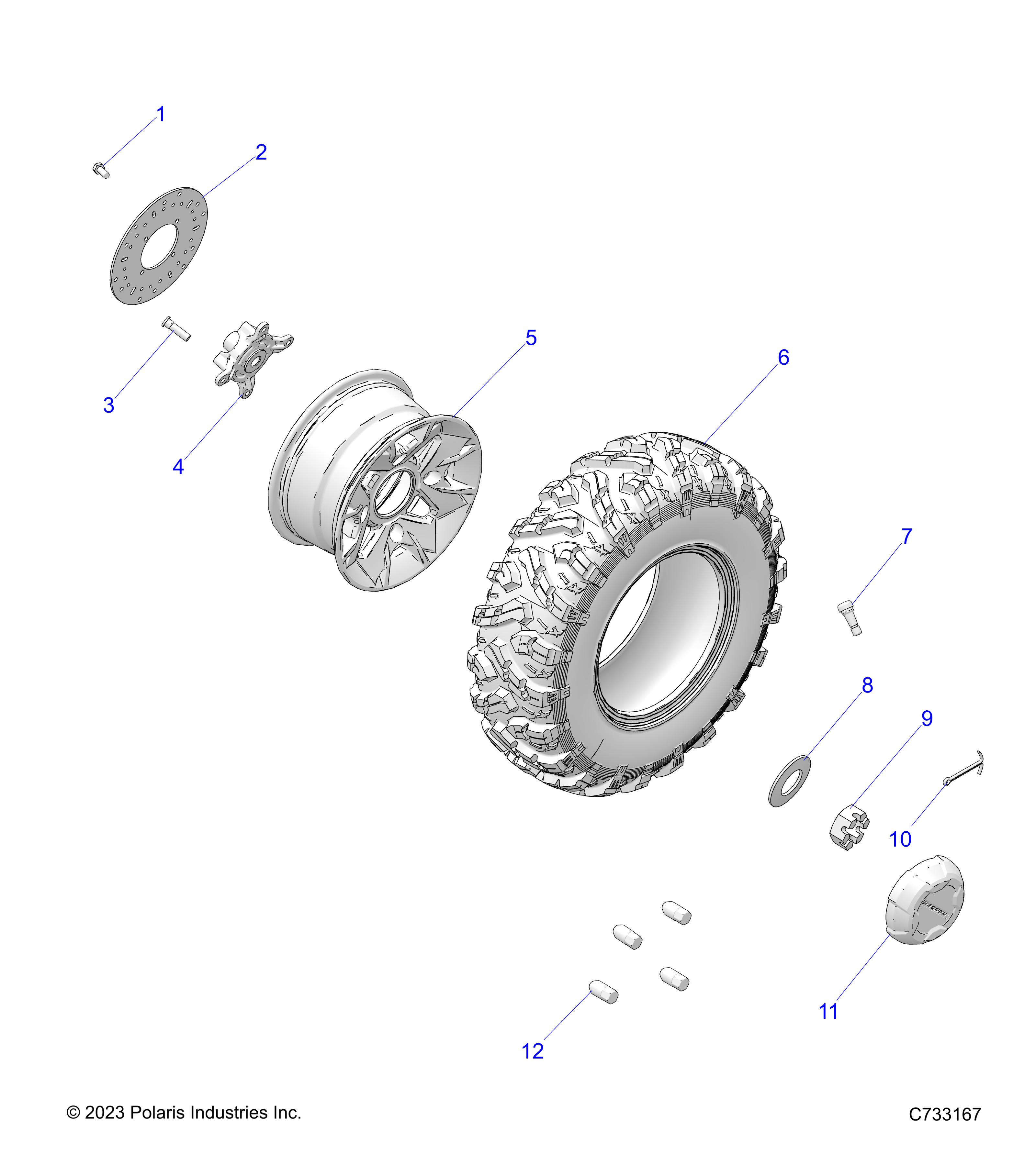 WHEELS, FRONT - R25MAU57Z5/B5/Z6/B6 (C733167