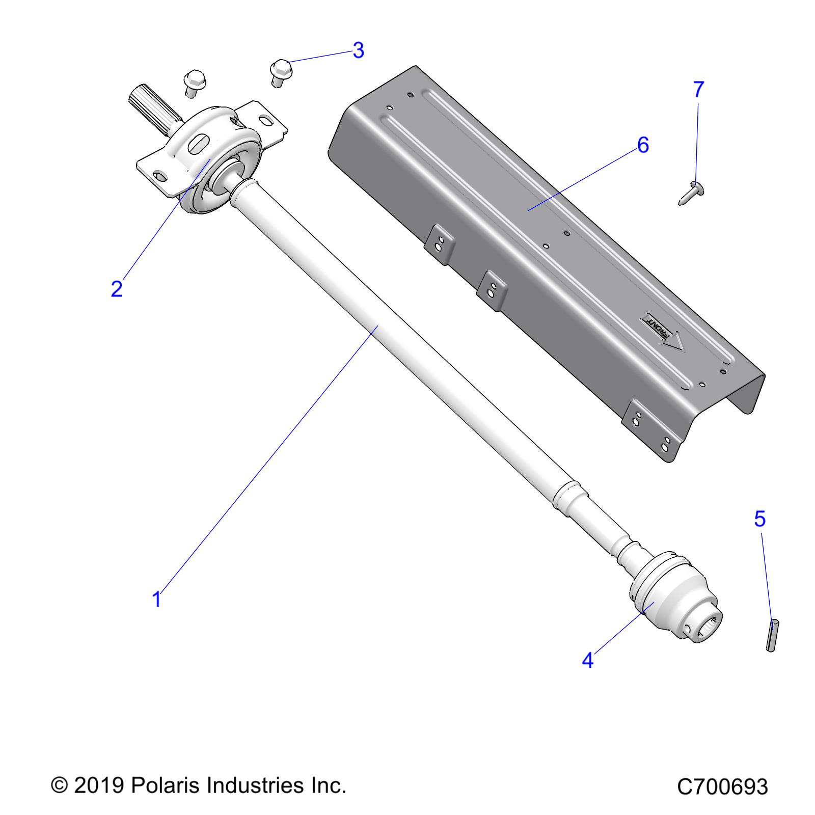 DRIVE TRAIN, FRONT PROP SHAFT - R20RRF99AV/BV (C700693)