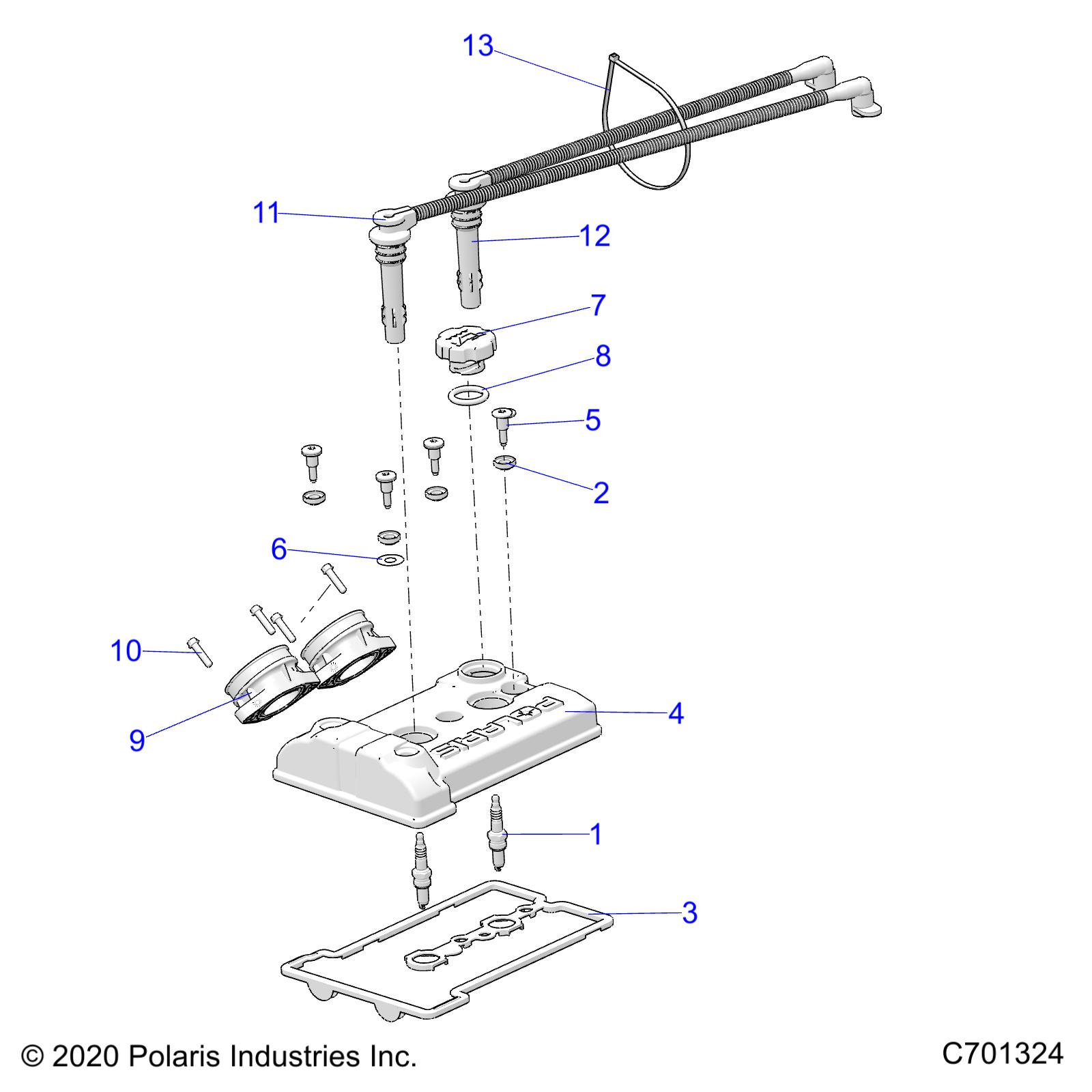 ENGINE, THROTTLE BODY AND VALVE COVER - R22RRE99JA (C701324)