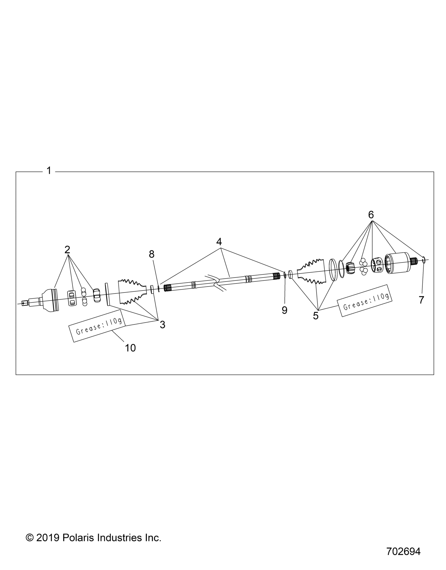 DRIVE TRAIN, HALF SHAFT, FRONT - Z23GAE92PL (702694)