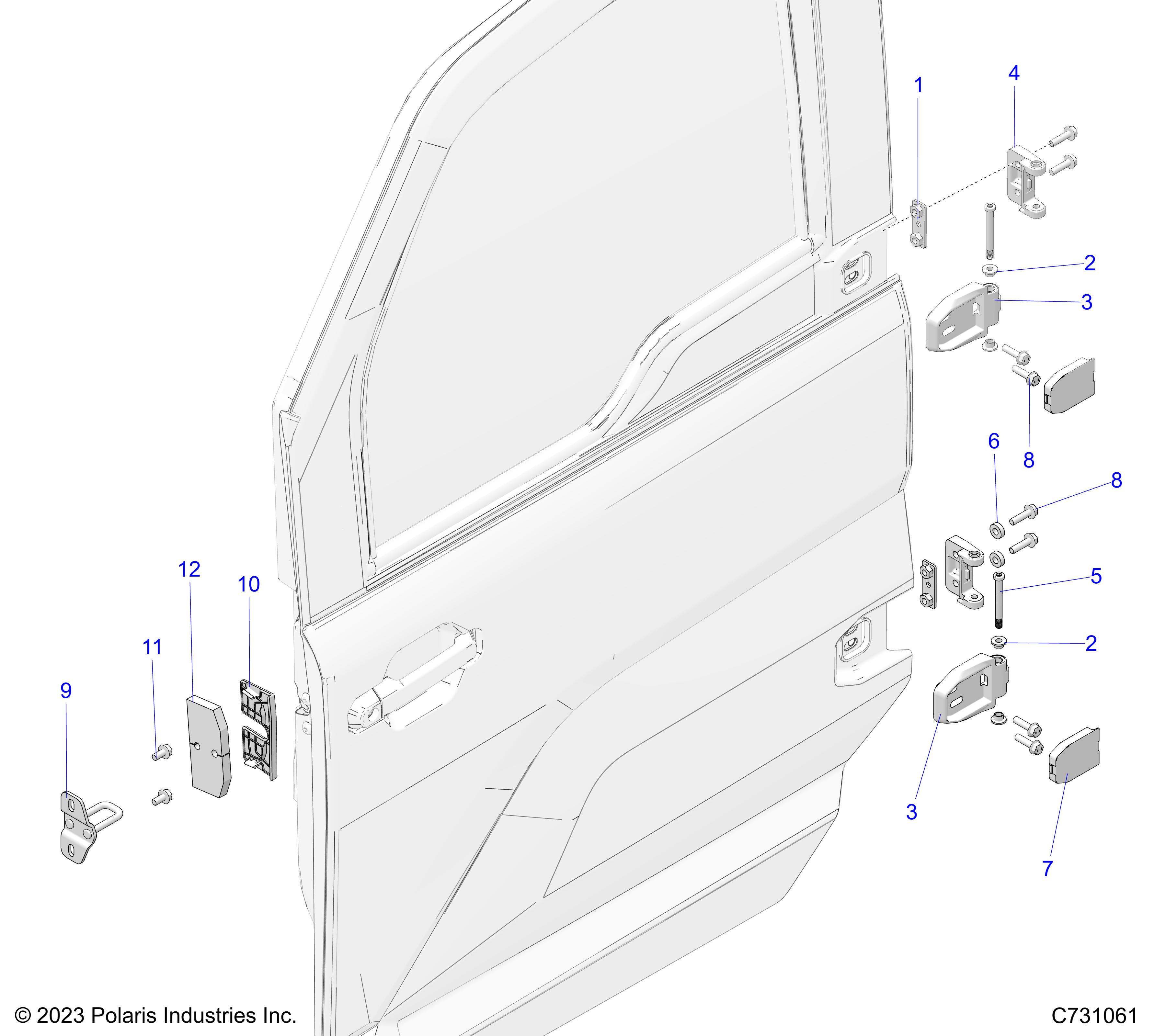 BODY, DOOR MOUNTING - R25XAL1RBD/BM (C731061)