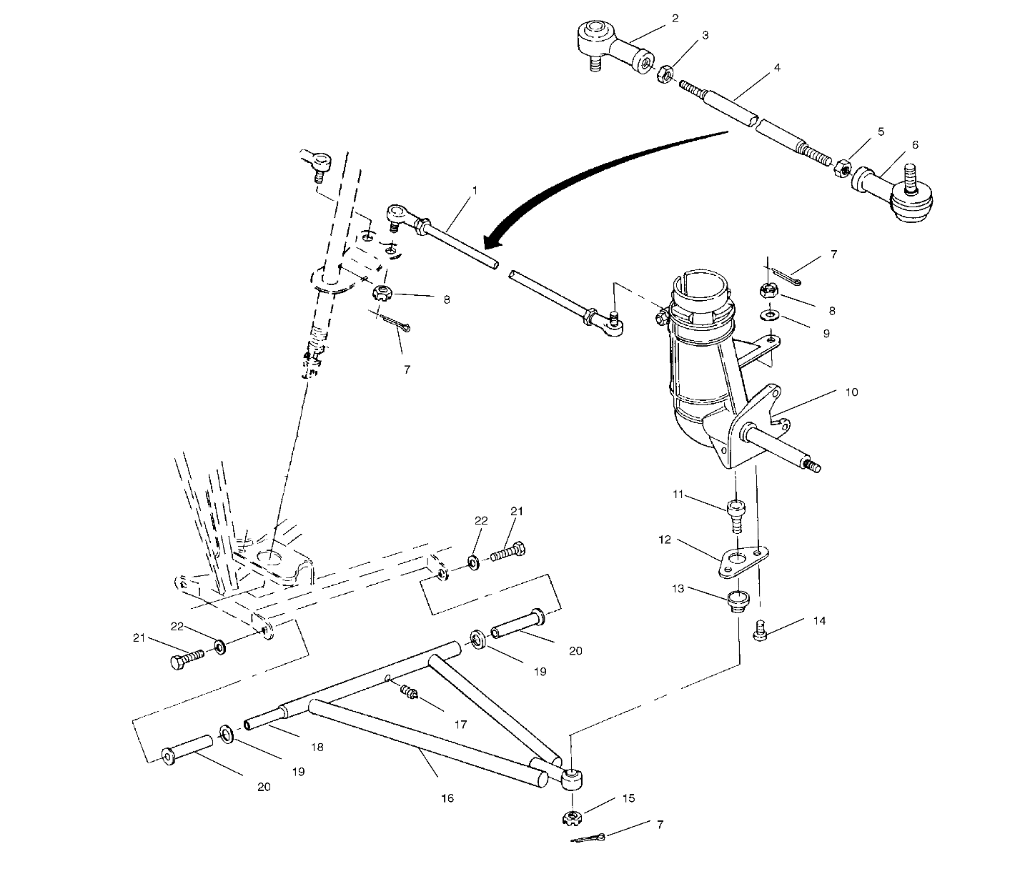 STEERING/A-ARM ASSEMBLY - W937527 (4924022402b006)