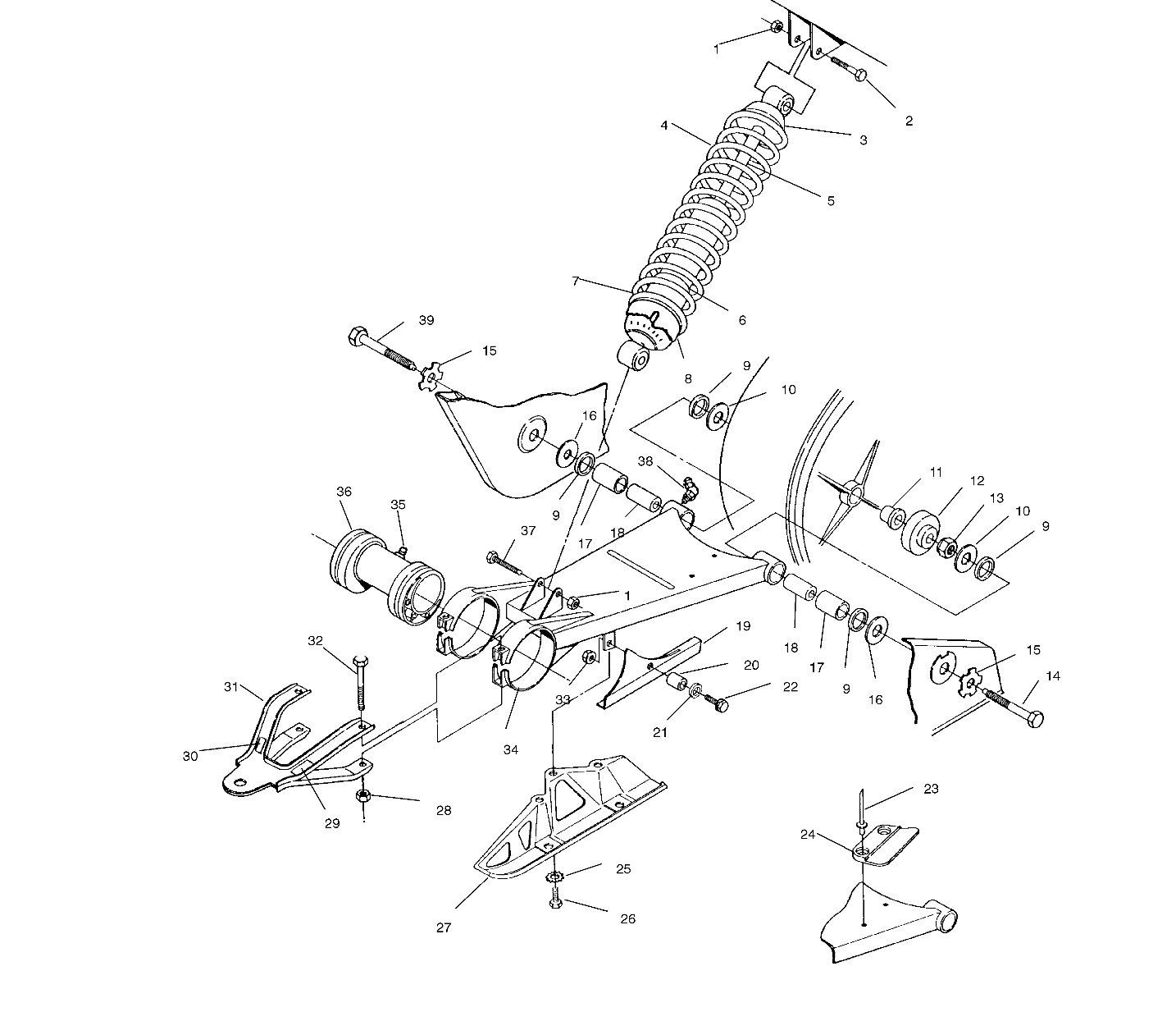 SWING ARM/SHOCK MOUNTING - W937527 (4924022402b009)