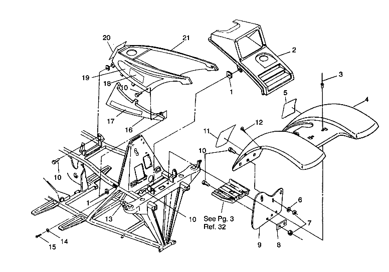 FRONT CAB ASSEMBLY 2X4 350L W937539 (4924032403001A)