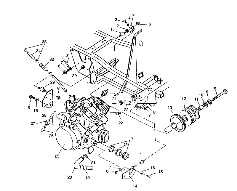 ENGINE MOUNTING 2X4 350L W937539 (4924032403004A)