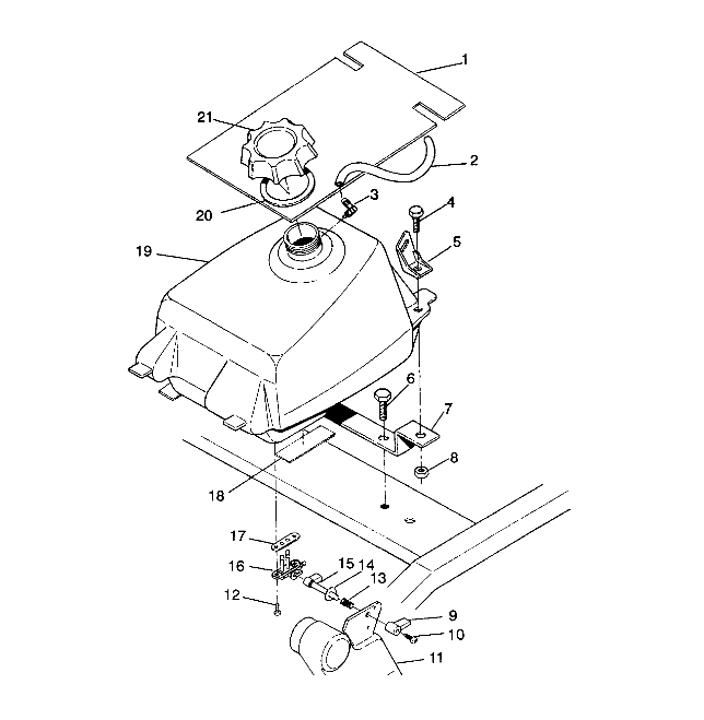 FUEL TANK ASSEMBLY 2X4 350L W937539 (4924032403007A)