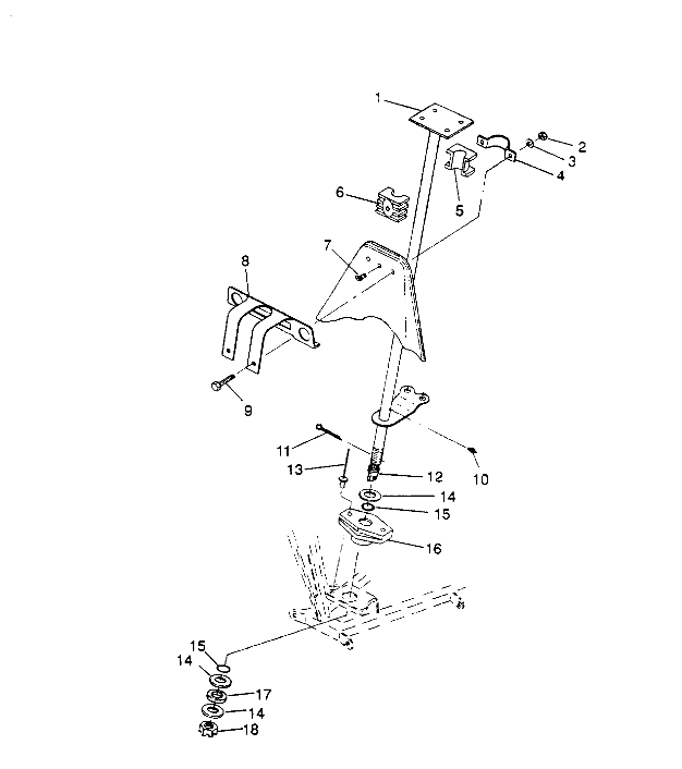 STEERING POST ASSEMBLY 2X4 350L W937539 (4924032403015A)