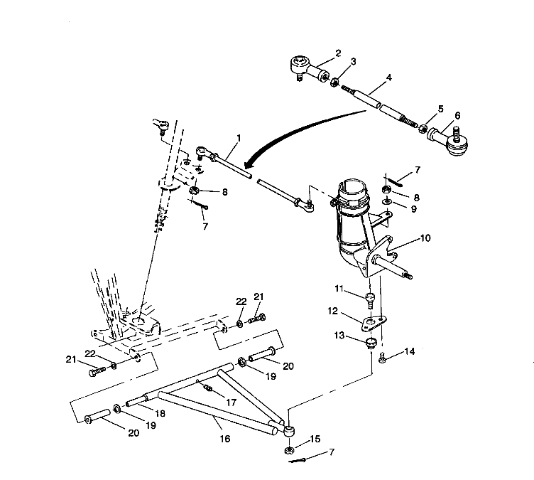 STEERING/A-ARM ASSEMBLY 2X4 350L W937539 (4924032403016A)