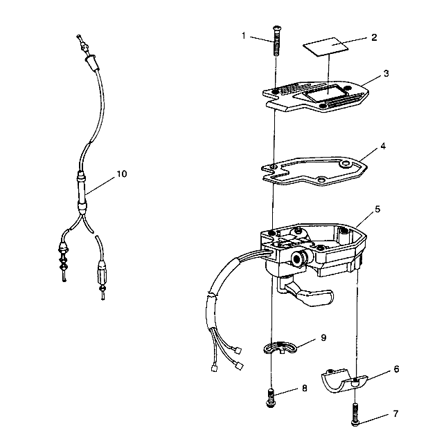 CONTROLS - THROTTLE ASM./CABLE 2X4 350L W937539 (4924032403017A)