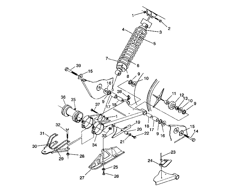 SWING ARM/SHOCK MOUNTING 2X4 350L W937539 (4924032403019A)