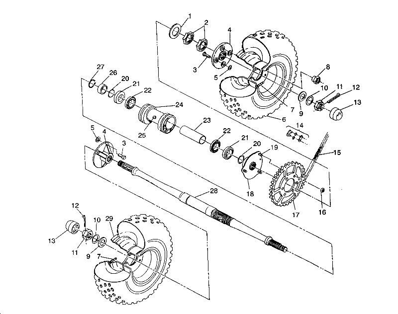 REAR WHEEL DRIVE ASSEMBLY 2X4 350L W937539 (4924032403025A)