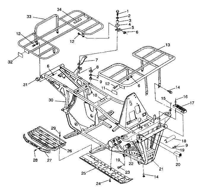 BUMPER/RACK MOUNTING 4X4 250 W98127 (4924042404003A)