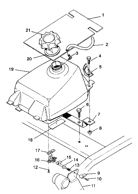 FUEL TANK ASSEMBLY 4X4 250 W938127 (4924042404006A)