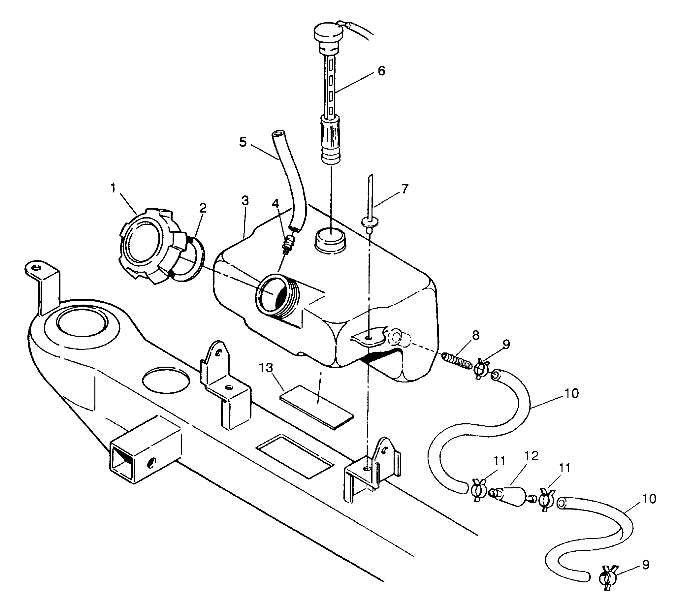 OIL TANK ASSEMBLY 4X4 250 W938127 (4924042404007A)