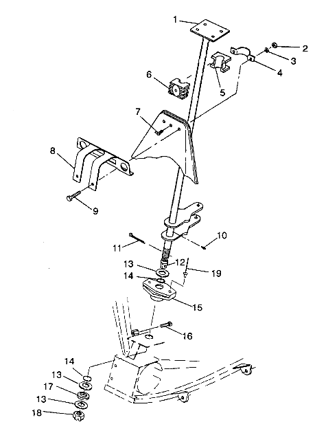 STEERING POST ASSEMBLY 4X4 250 W938127 (4924042404017A)