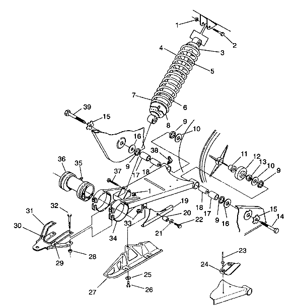 SWING ARM/SHOCK MOUNTING 4X4 250 W938127 (4924042404022A)