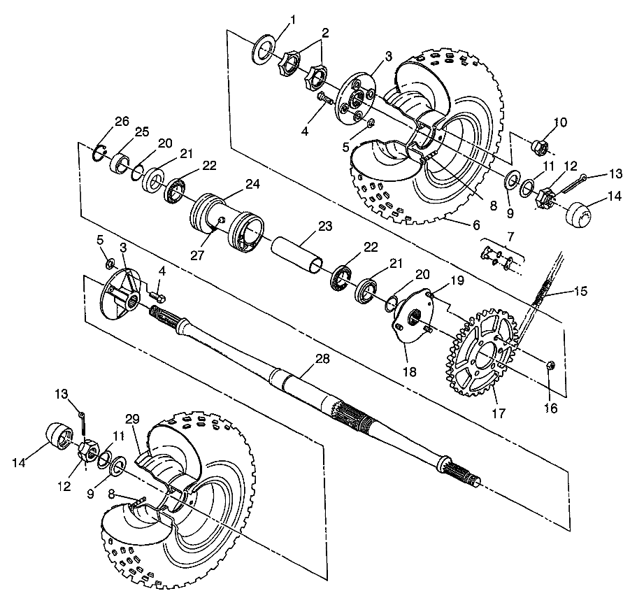 REAR WHEEL DRIVE 4X4 250 / W938127 (4924042404029A)