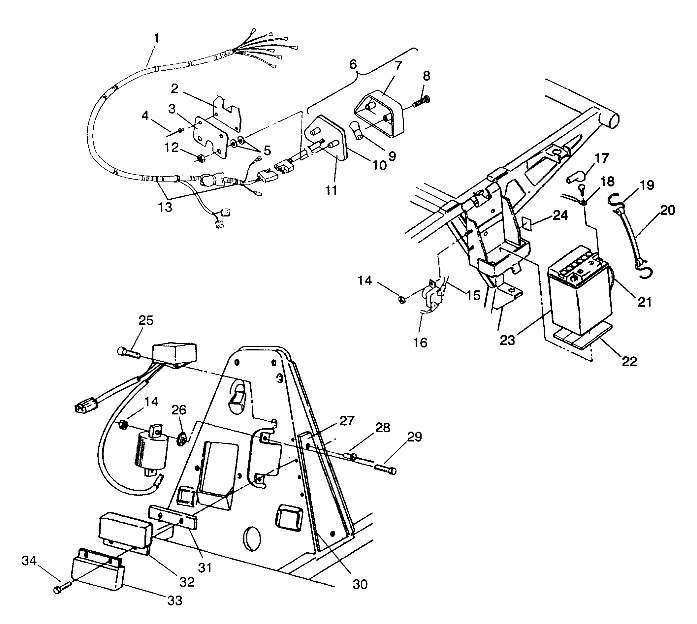 ELECTRICAL/TAILLIGHT ASSEMBLY 4X4 250 W938127 (4924042404033A)