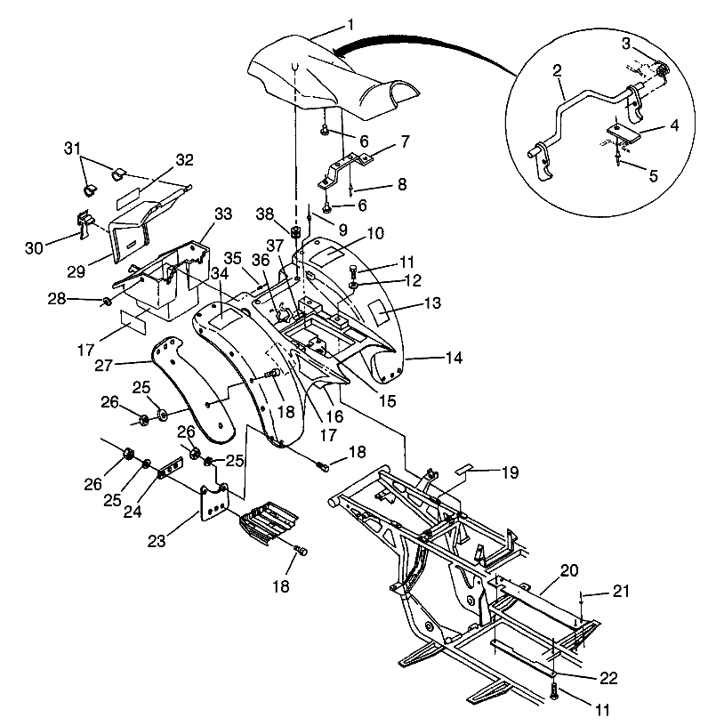 REAR CAB 4X4 350L / W938139 (4924052405002A)