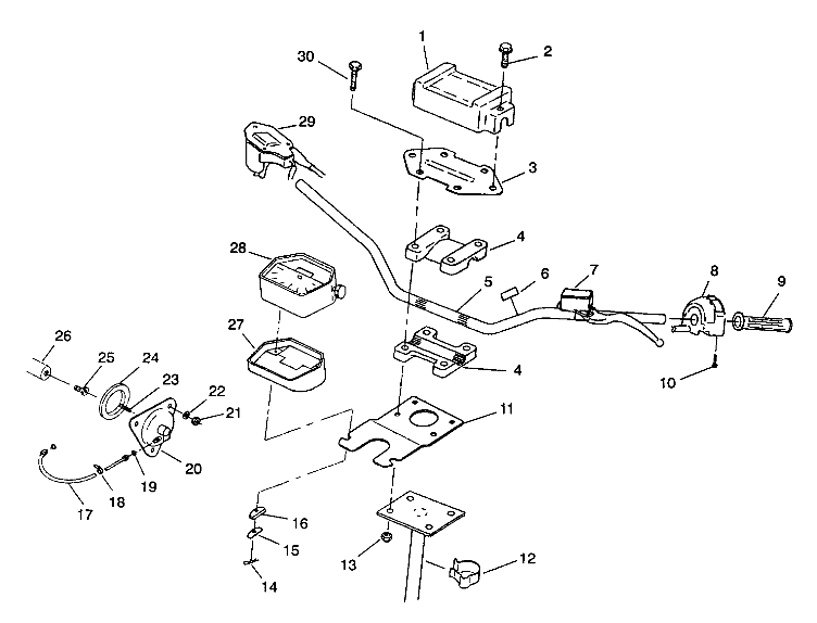 STEERING - HANDLEBAR 4X4 350L W938139 (4924052405017A)