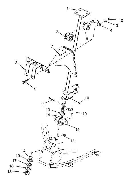 STEERING POST ASSEMBLY 4X4 350L W938139 (4924052405018A)