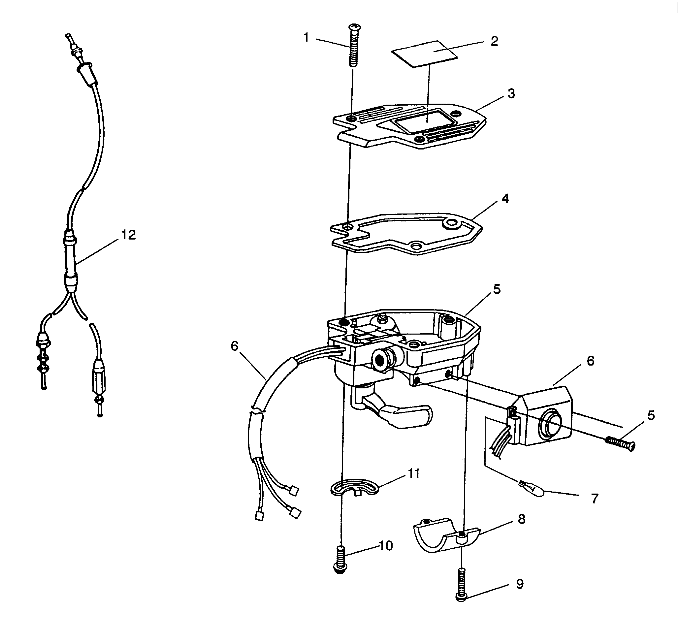 CONTROLS - THROTTLE ASM./CABLE 4X4 350L W938139 (4924052405020A)