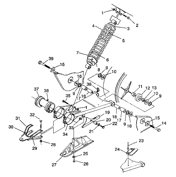 SWING ARM/SHOCK MOUNTING 4X4 350L W938139 (4924052405023A)