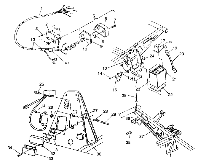 ELECTRICAL/TAILLIGHT ASSEMBLY 4X4 350L W938139 (4924052405032A)