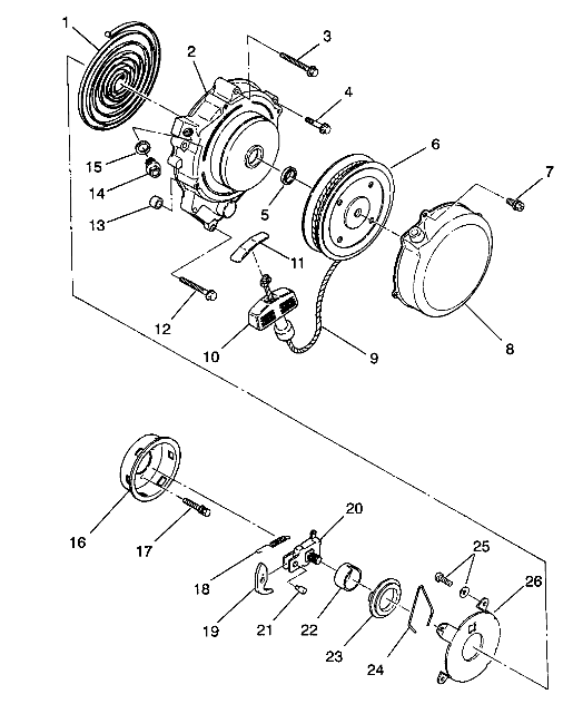 RECOIL STARTER 4X4 350L W938139 (4924052405041A)