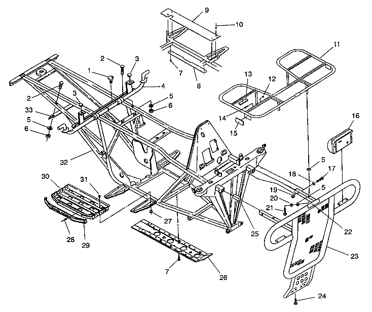 BUMPER/RACK MOUNTING 6X6 350L W938739 (4924062406003A)