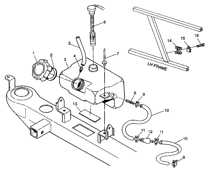 OIL TANK ASSEMBLY 6X6 350L W938739 (4924062406009A)