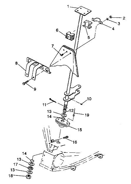 STEERING POST ASSEMBLY 6X6 350L W938739 (4924062406019A)